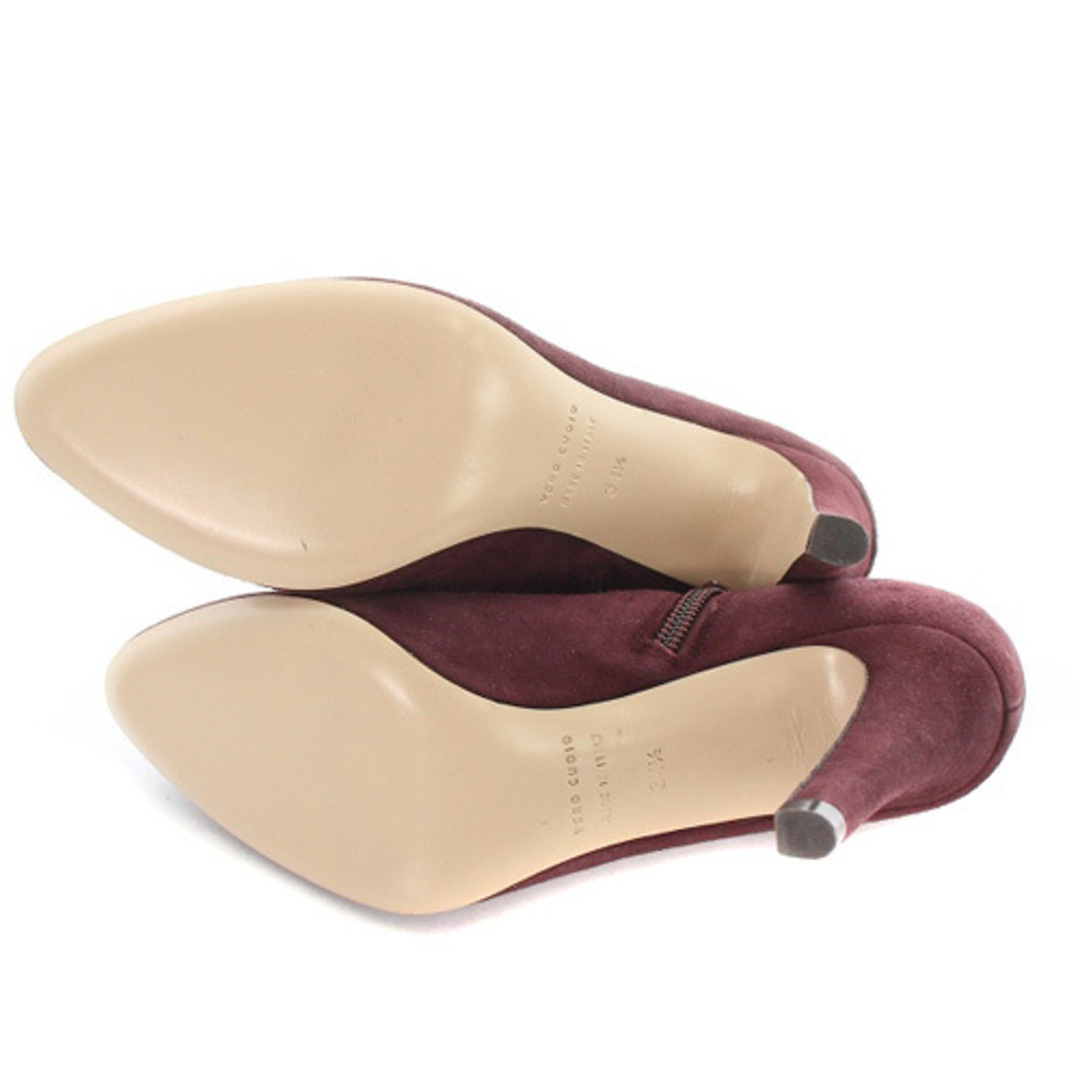 FABIO RUSCONI(ファビオルスコーニ)のファビオルスコーニ ブーティ ピンヒール スエード 34.5 21.5cm 紫 レディースの靴/シューズ(ブーツ)の商品写真