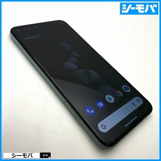 グーグル(Google)の1064 SIMフリー Google Pixel 5 128GB グリーン美品(スマートフォン本体)