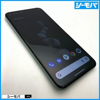 グーグル(Google)の1065 SIMフリー Google Pixel 5 128GB グリーン美品(スマートフォン本体)