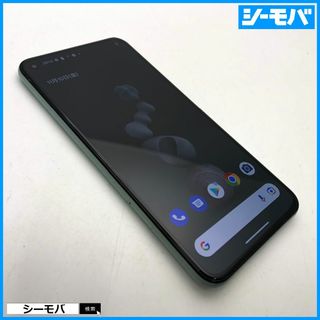 グーグル(Google)の1066 SIMフリー Google Pixel 5 128GB グリーン美品(スマートフォン本体)