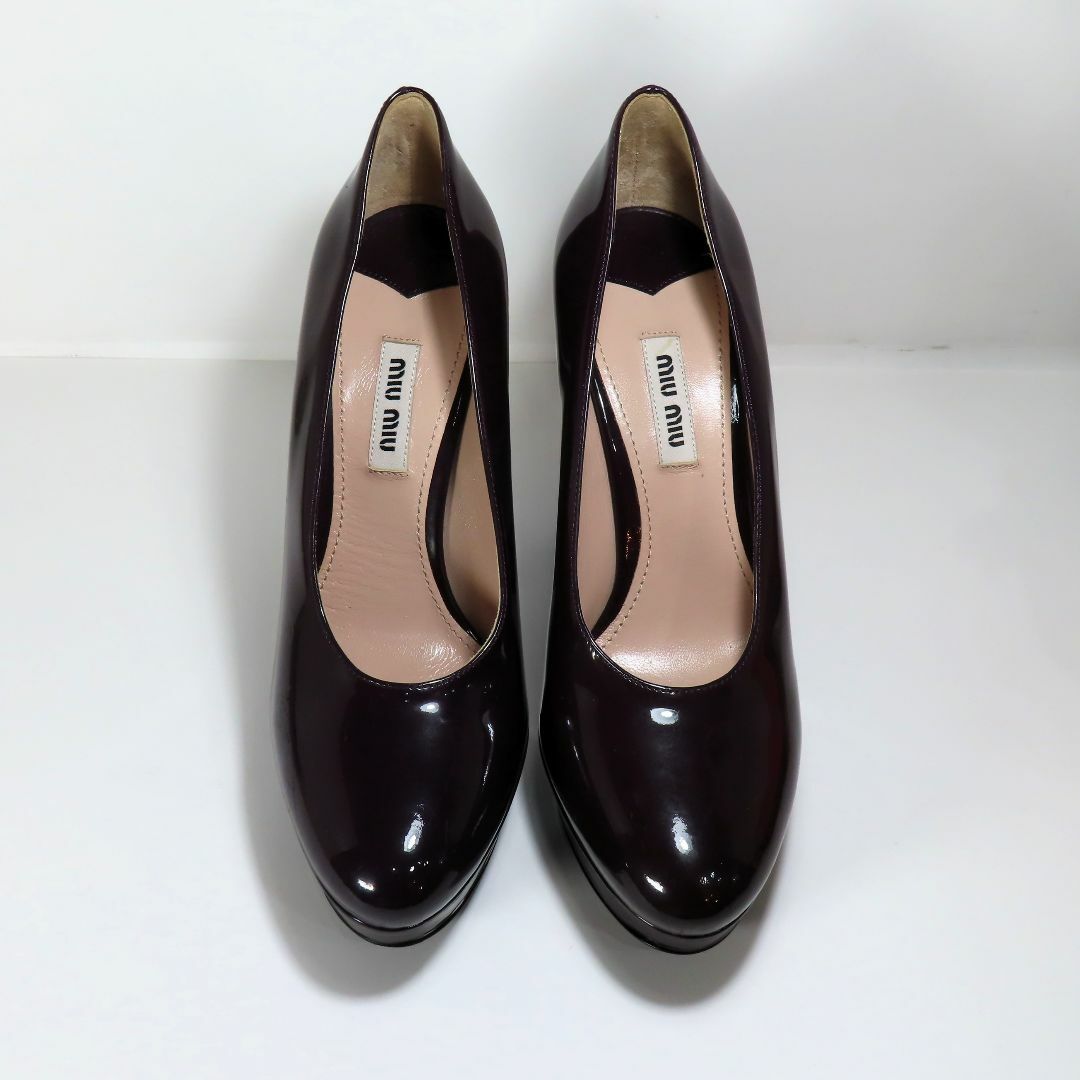 miumiu(ミュウミュウ)の美品 miu miu ミュウミュウ パンプス 37 24cm パープル 女性 靴 レディースの靴/シューズ(ハイヒール/パンプス)の商品写真