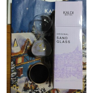 カルディ(KALDI)のカルディ紅茶バック限定砂時計(収納/キッチン雑貨)