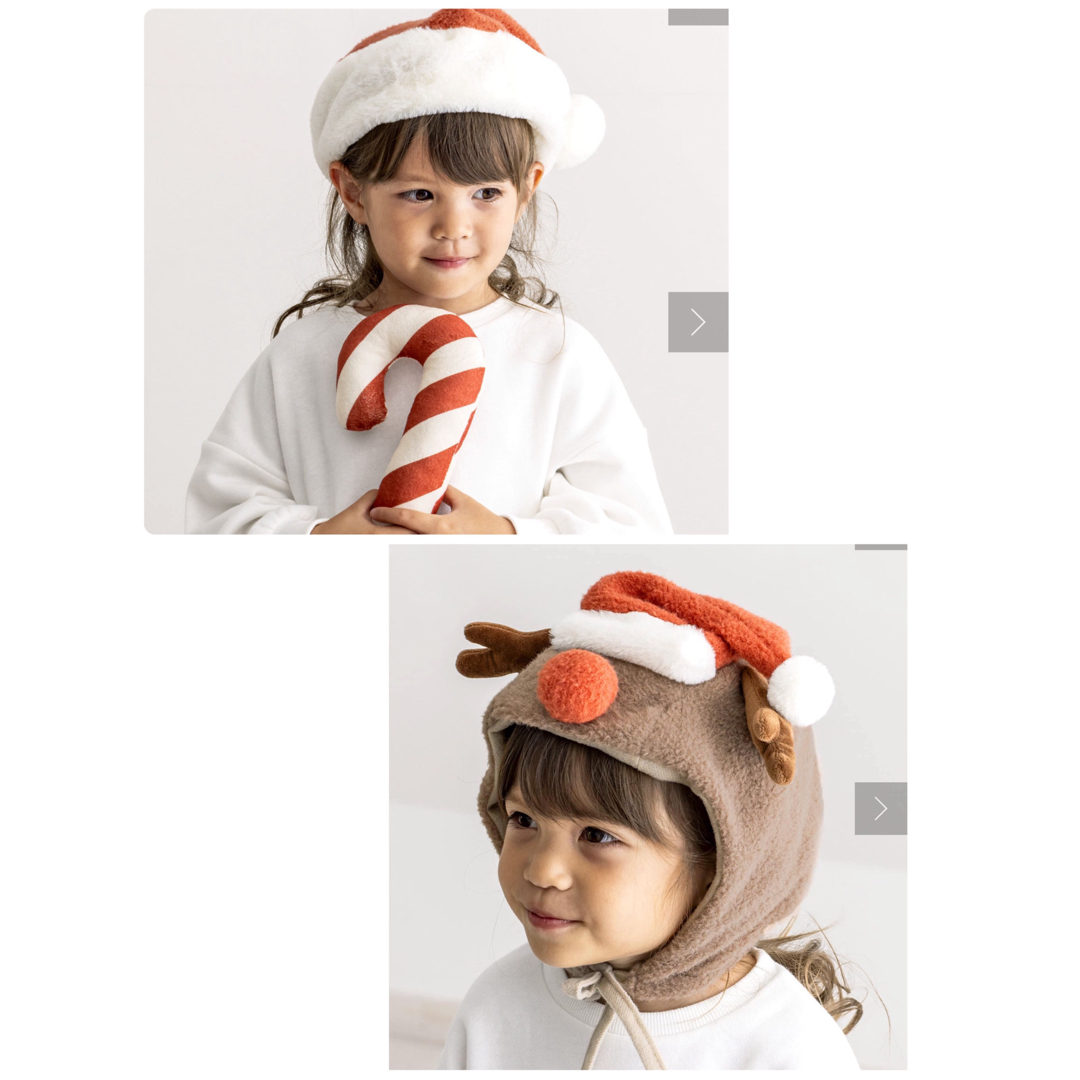 3COINS(スリーコインズ)のトナカイのかぶりもの　サンタ帽子　スリーコインズ　3coins クリスマス エンタメ/ホビーのコスプレ(衣装)の商品写真