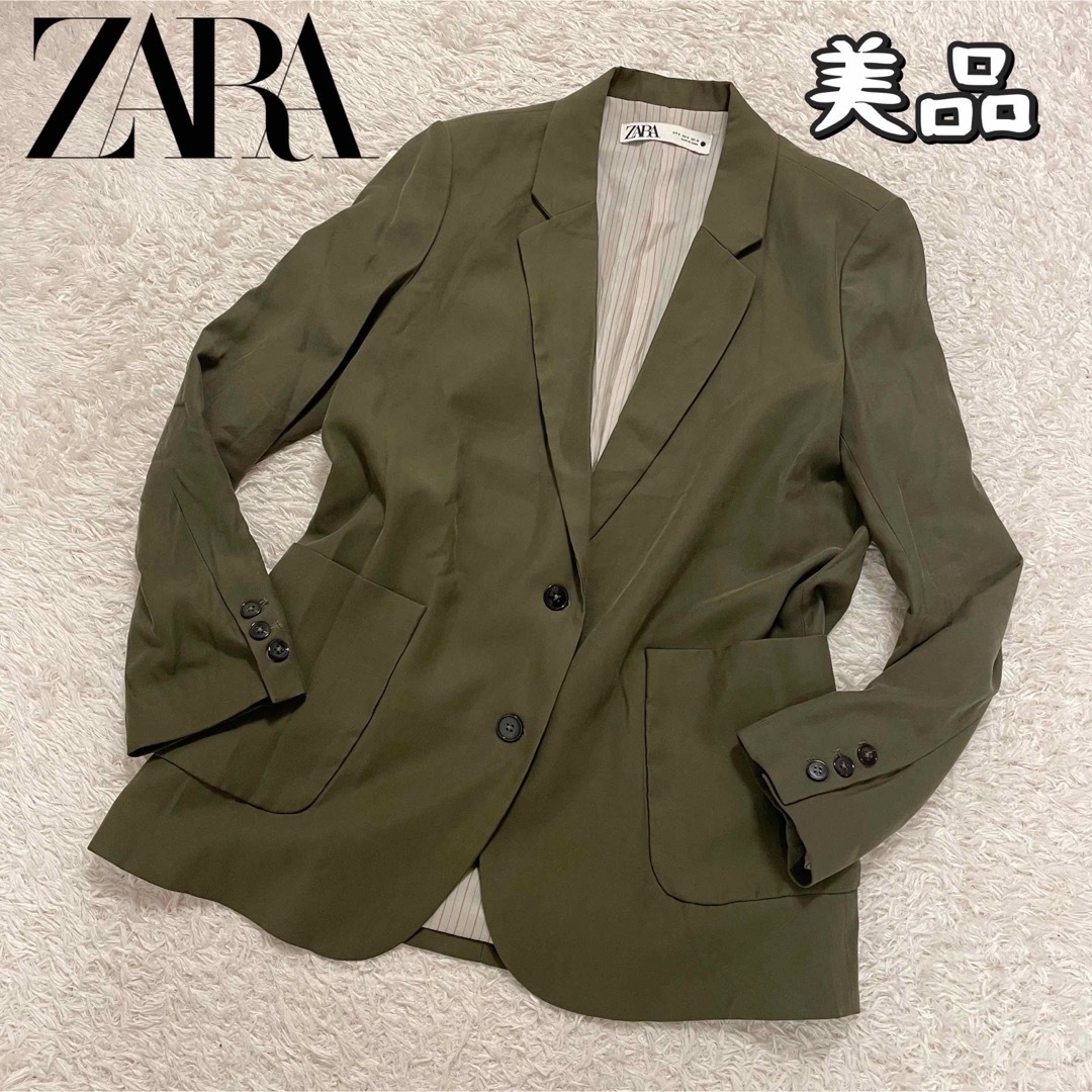 【人気品】ZARA ダブルブレスト　コート　ブラウン　M〜L相当　ゆるだぼ