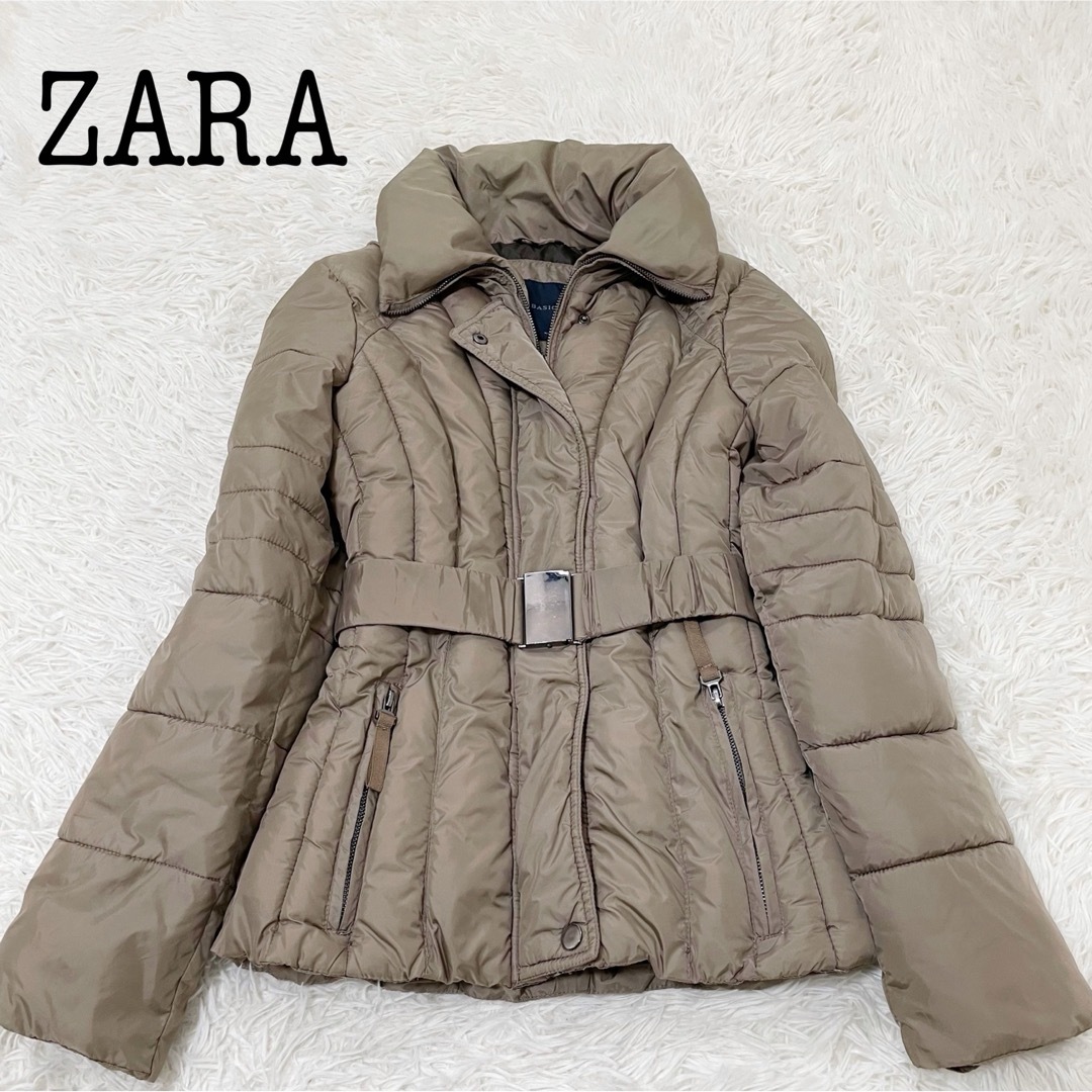 ZARA ベルト付きダウンコート