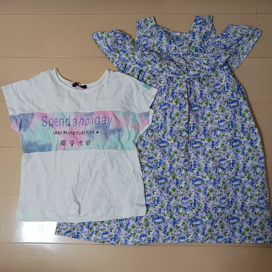 150サイズ　２着セット　まとめ売り キッズ/ベビー/マタニティのキッズ服女の子用(90cm~)(Tシャツ/カットソー)の商品写真