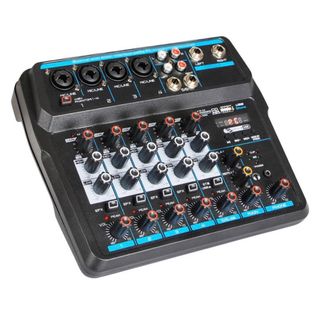 【SALE】DJミキサー　ポータブル6チャンネル　USBオーディオミキサー(DJミキサー)