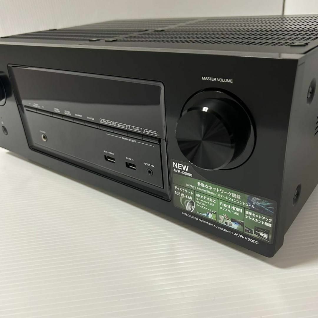 DENON AVサラウンドレシーバー AVR-X2000-k ブラック スマホ/家電/カメラのオーディオ機器(アンプ)の商品写真