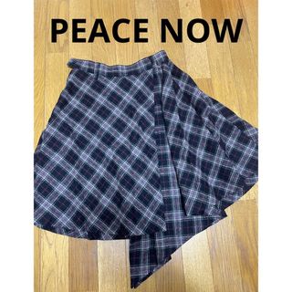 ピースナウ(PEACE NOW)のピースナウ　スカート　アシンメトリー　チェック　ロック　ゴスロリ　Ｖ系　パンク(ひざ丈スカート)