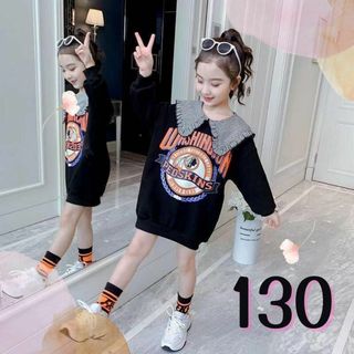 再入荷★ ワンピース チェック セーラー 女の子 韓国ファッション 春服(Tシャツ/カットソー)