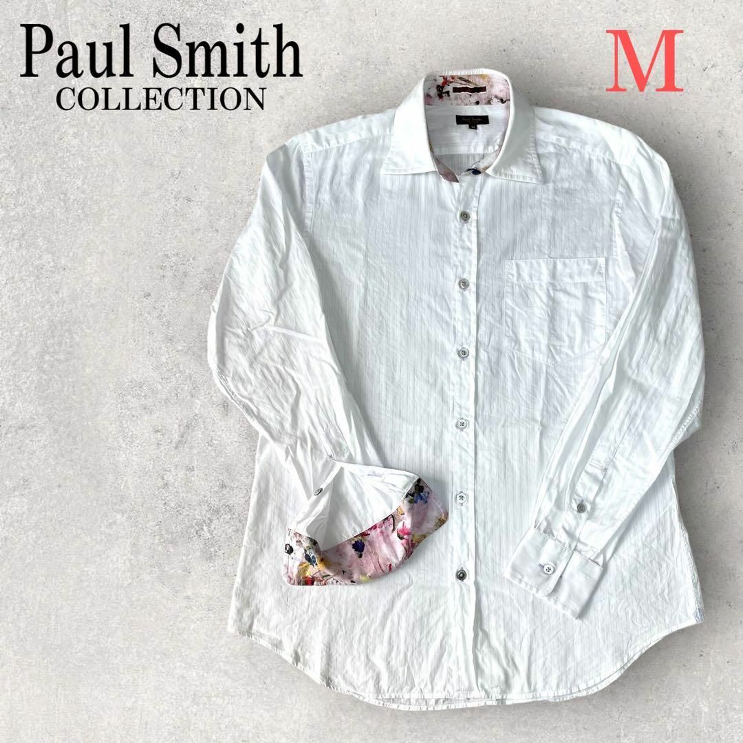 美品 Paul Smith COLLECTION ドレスシャツ 花柄 白 | フリマアプリ ラクマ