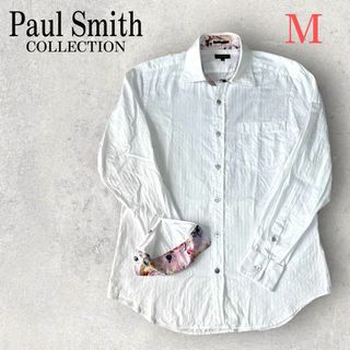 【美品】Paul Smith COLLECTION 花柄シャツ  パープルブルー