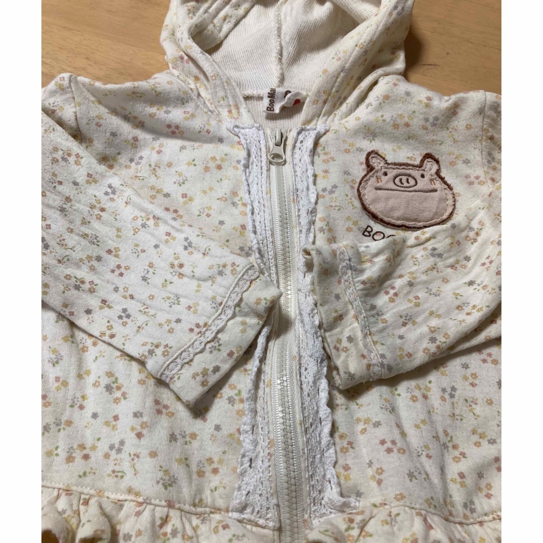 used⭐︎90女児ブーマート花柄パーカー キッズ/ベビー/マタニティのキッズ服女の子用(90cm~)(Tシャツ/カットソー)の商品写真