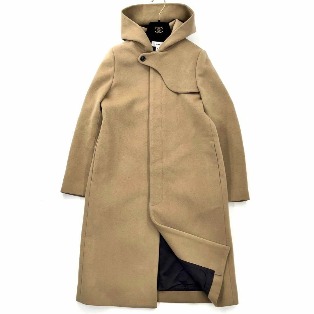 26622円 【極美品】HYKE ハイク 15AW カシミヤ混 メルトン フード