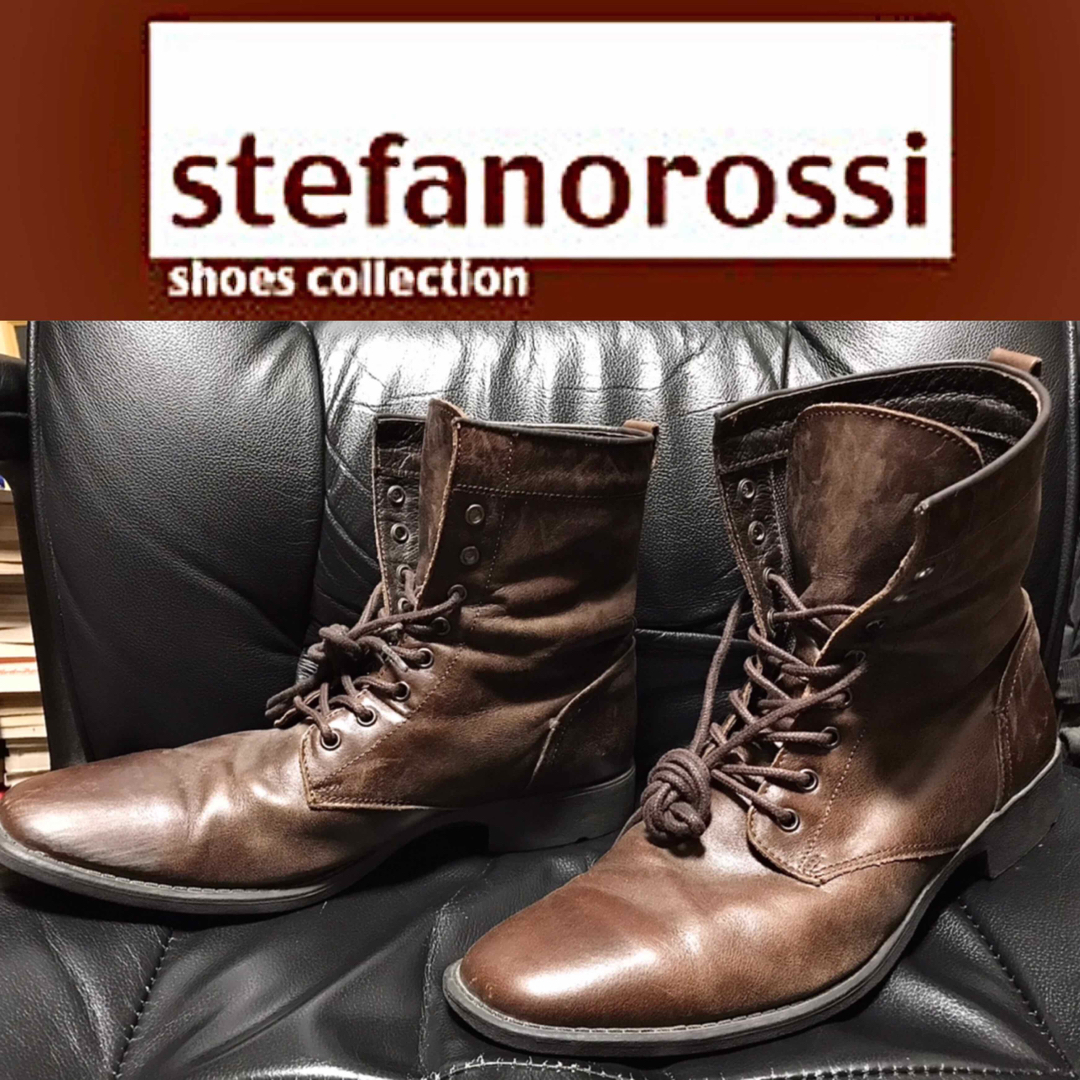 STEFANOROSSI - STEFANO ROSSI送料込ステファノロッシ革レザーブーツ