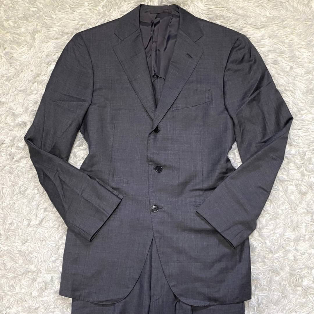 【極美品】 ビームスエフ セットアップ スーツ ウール グレー Mサイズ
