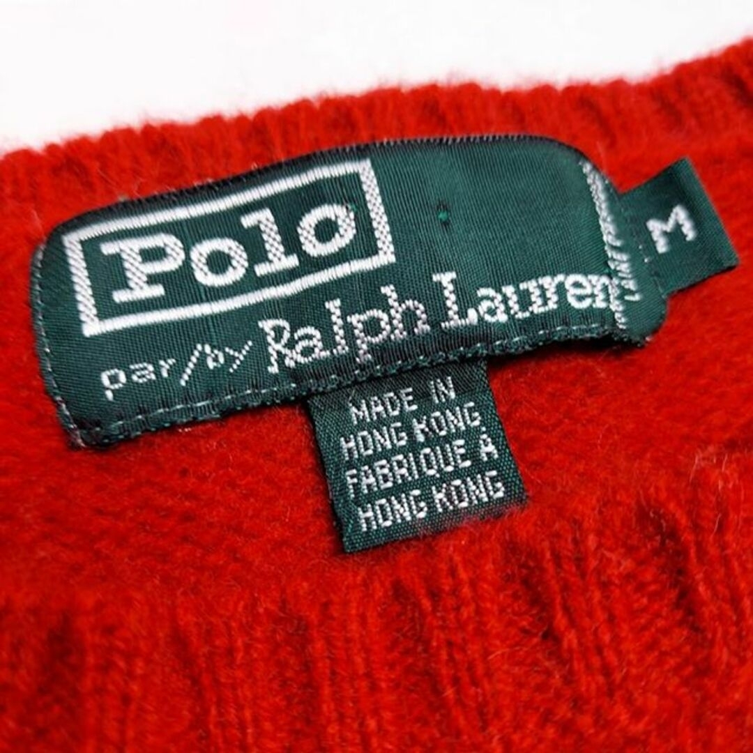 POLO（RALPH LAUREN）(ポロ)のPOLO Ralph Lauren✨ポロラルフローレン ウール ラグランニット赤 レディースのトップス(ニット/セーター)の商品写真