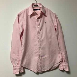 ポロラルフローレン(POLO RALPH LAUREN)のラルフローレン　ポロ　シャツ　ピンク　ラルフ　レディース　ストライプ　XS(ポロシャツ)