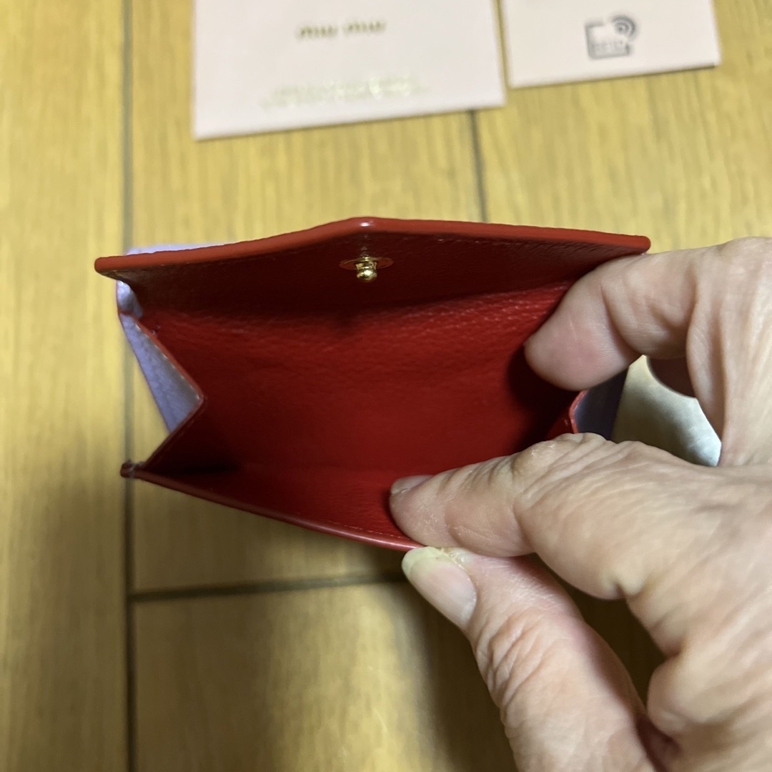 miumiu(ミュウミュウ)のミュウミュウmiu miuラブレターマドラスラブミニ財布新品未使用品 レディースのファッション小物(財布)の商品写真