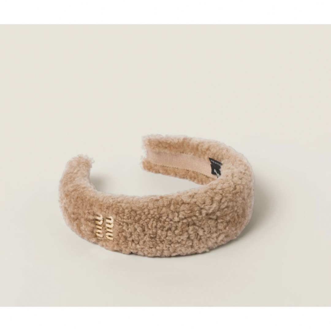 miumiu - 新作 新品 miumiu ミュウミュウ シアリング ヘッドバンド