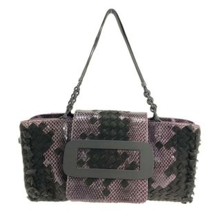 美品 BOTTEGA VENETA スエード 蝶柄 セカンドバッグ ブラウン 茶