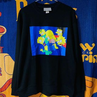 ザ•シンプソンズ　ロンT　メンズ　家族喧嘩　ファミリー　家族　アニメーション(Tシャツ/カットソー(七分/長袖))