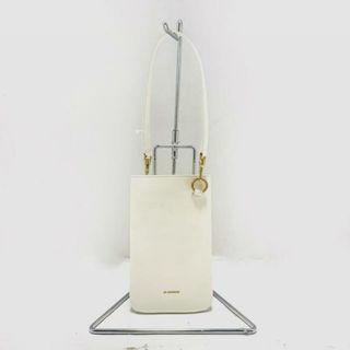 未使用 ジルサンダー タングル レザー シルバー金具 クリーム ショルダバッグ 0133JIL SANDER