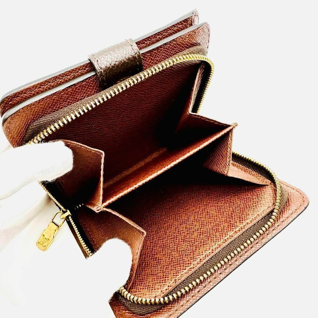 LOUIS VUITTON - 【 美品 】ヴィトン コンパクト ジップ 折り財布 ... 正規品 ルイヴィトン モノグラム コンパクトジップ 折り財布