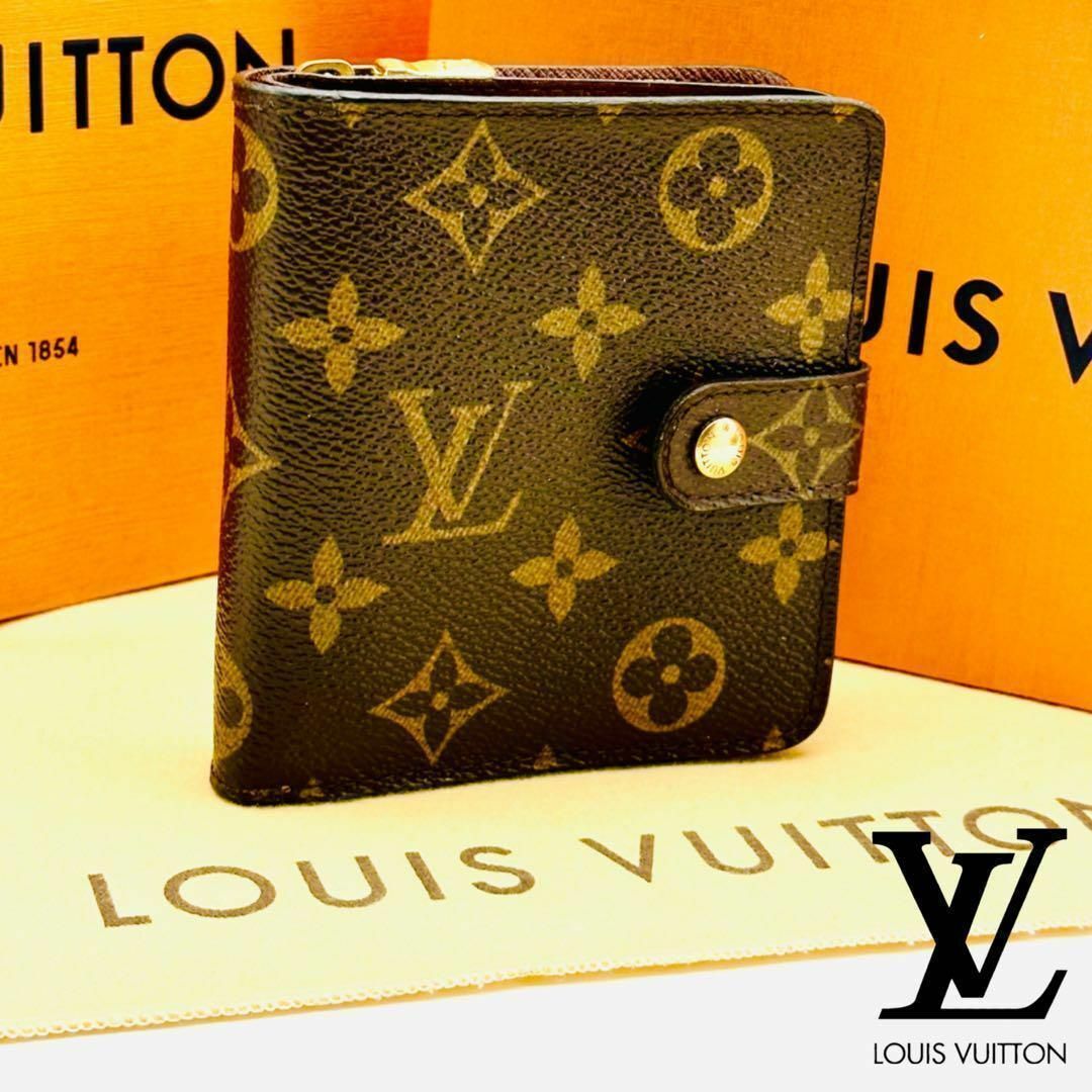 ????【オススメ！】LOUIS VUITTON コンパクトジップ折り財布
