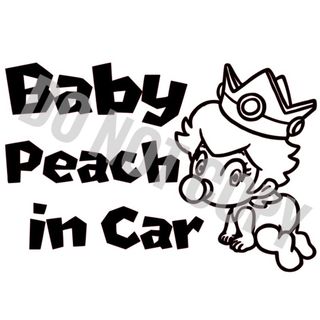 67 送料無料 Baby in car 白　ステッカー　ベビーインカー　(車外アクセサリ)