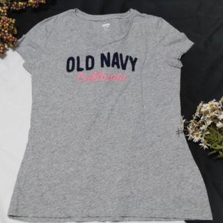 オールドネイビー(Old Navy)の【 最終価格】Old Navy ロゴTシャツ ワッペン 刺繍 美品　XS(Tシャツ(半袖/袖なし))