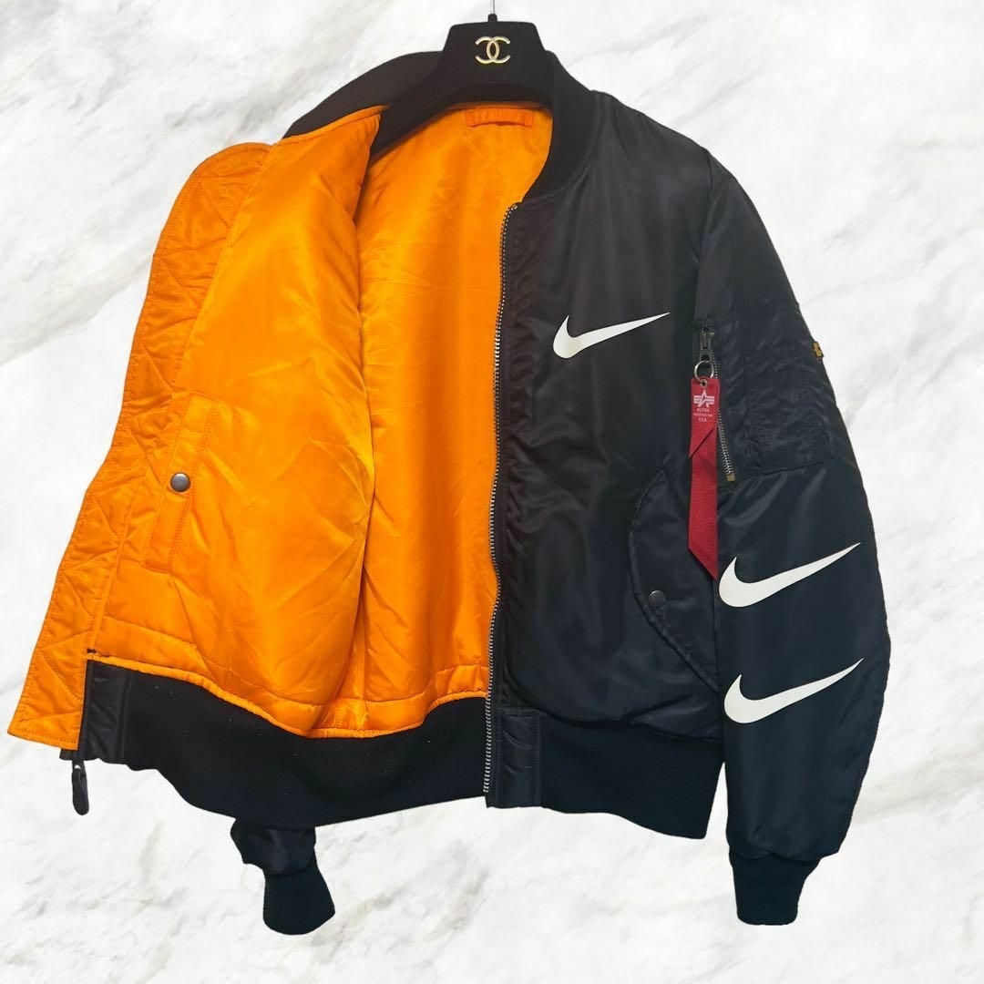 【大人気】NIKE × ALPHA INDUSTRIES コラボ MA-1 黒