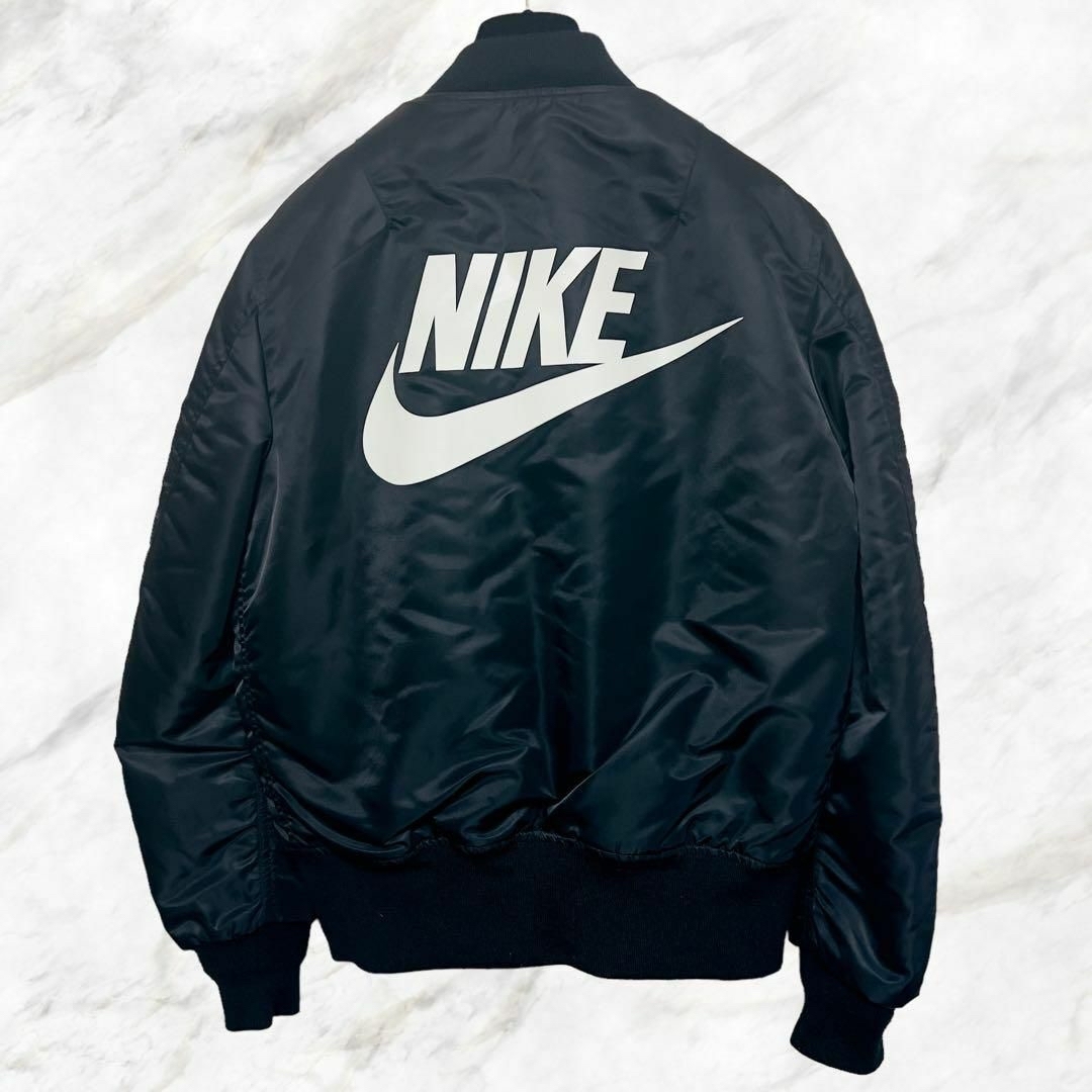 【大人気】NIKE × ALPHA INDUSTRIES コラボ MA-1 黒