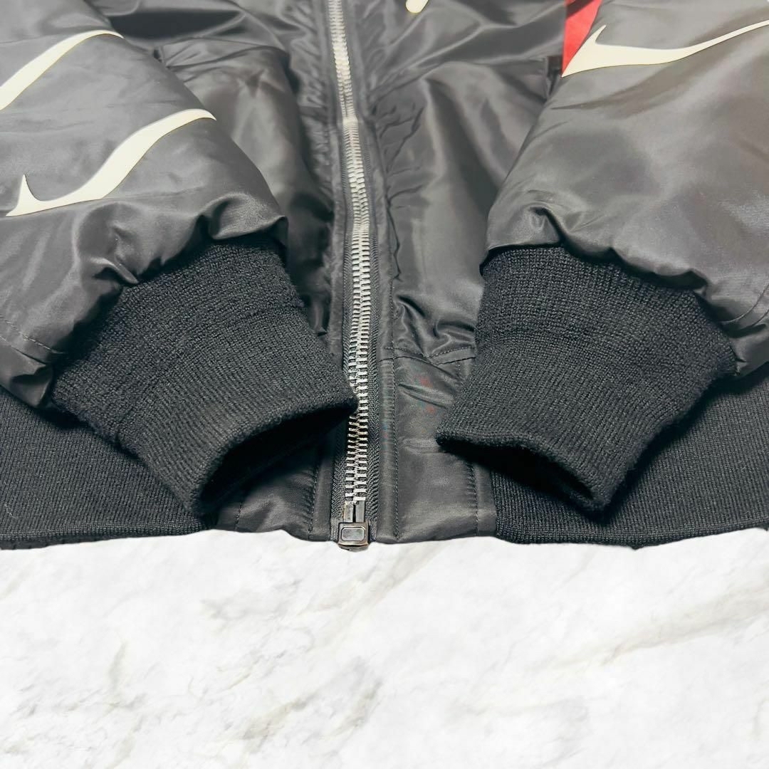 NIKE - 【大人気】NIKE × ALPHA INDUSTRIES コラボ MA-1 黒の NIKE - 【大人気】NIKE × ALPHA INDUSTRIES コラボ MA-1 黒の