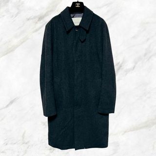 【美品】マッキントッシュ 高級ウールコート 裏地ロゴ L ダークグレー 大きいchumi_fashion