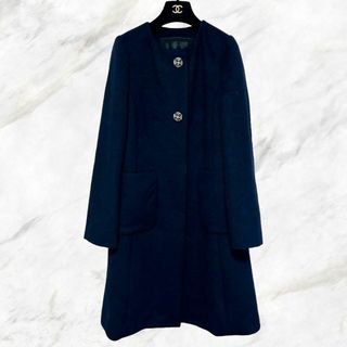 TO BE CHIC - トゥービーシック ウールブレンド ツイード コート 40 ...