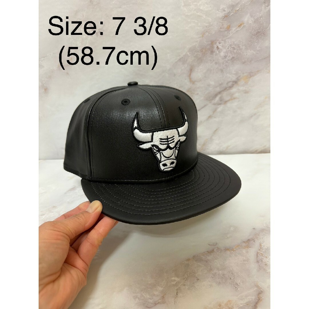 魅力的な Newera レザー 59fifty Newera シカゴブルズ キャップ レザー