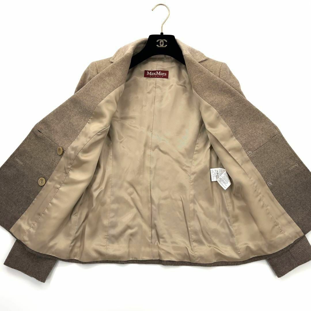 【極美品】MAXMARE マックスマーラ　ヴァージンウール　コート　ジャケット レディースのジャケット/アウター(ピーコート)の商品写真