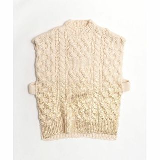 メゾンスペシャル(MAISON SPECIAL)のMAISON SPECIAL Metallic Foil Cable Vest(ニット/セーター)