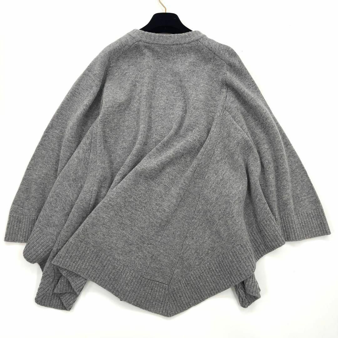 極美品✨】HYKE ハイク ポンチョ ケープ ウール グレー M〜L-