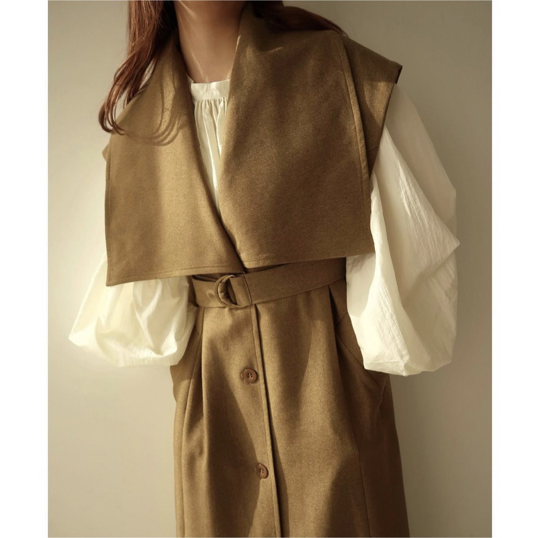 long gilet onepiece / ロングジレワンピース　mideal