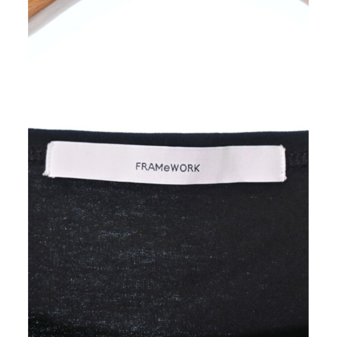 FRAMeWORK(フレームワーク)のFRAMeWORK フレームワーク Tシャツ・カットソー F 黒 【古着】【中古】 レディースのトップス(カットソー(半袖/袖なし))の商品写真