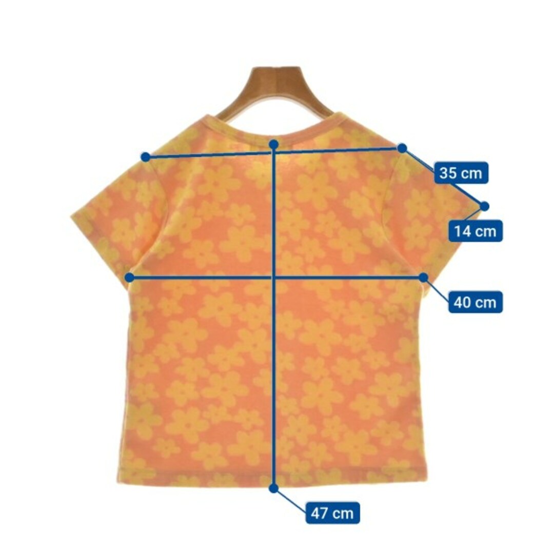 Ray BEAMS(レイビームス)のRay Beams Tシャツ・カットソー -(M位) オレンジx黄(花柄) 【古着】【中古】 レディースのトップス(カットソー(半袖/袖なし))の商品写真