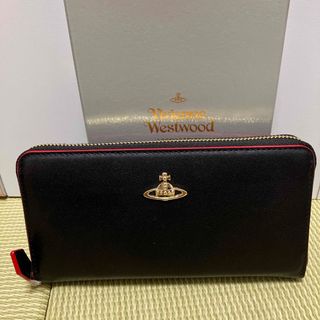 ヴィヴィアンウエストウッド(Vivienne Westwood)のヴィヴィアンウエストウッド　長財布　ラウンドファスナー　黒　赤(財布)