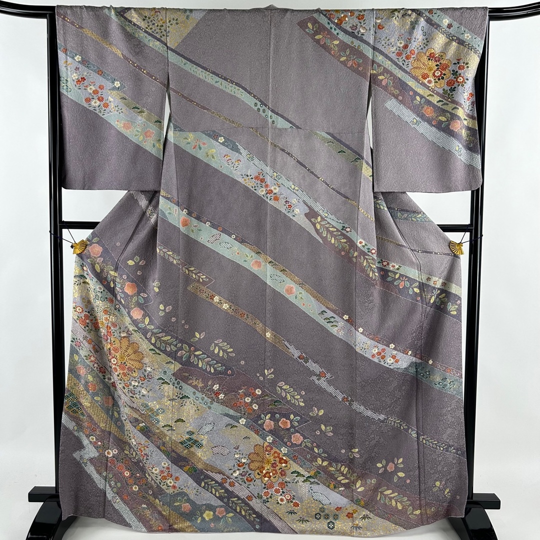 17800円 身丈164.5cm 名品 訪問着 美品 正絹 裄丈65cm www