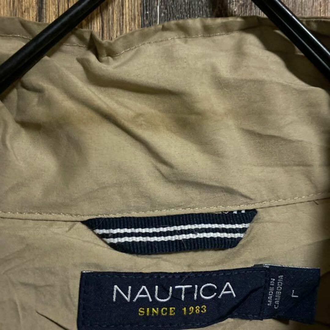 NAUTICA - ノーティカ 刺繍 ロゴ ジャケット ライトアウター ベージュ