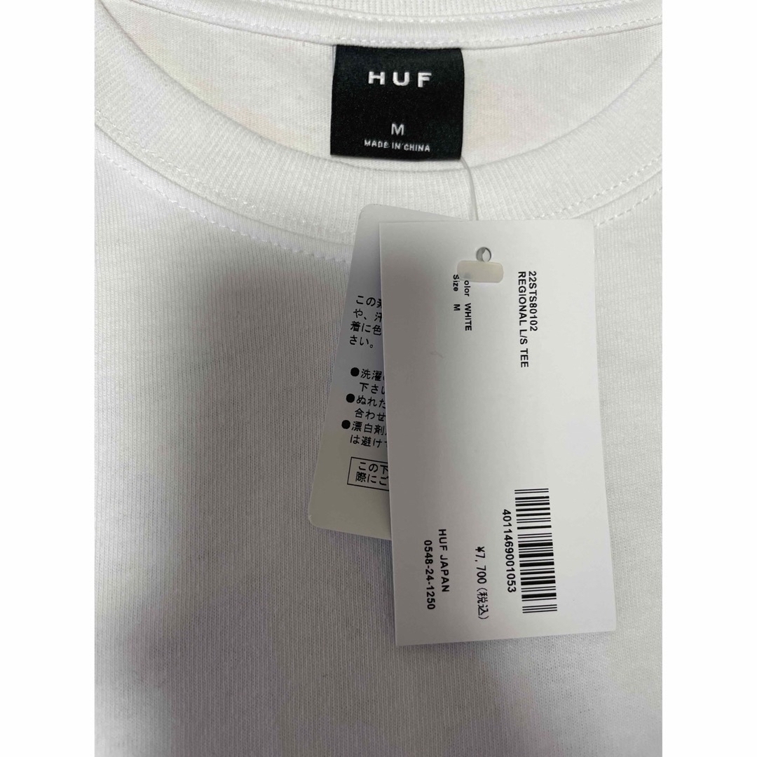 HUF(ハフ)の新品未使用BE:FIRST RYUHEI着用HUF ロンT ホワイト M メンズのトップス(シャツ)の商品写真