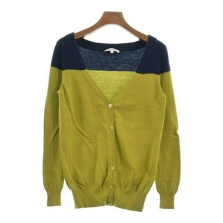 カルヴェン(CARVEN)のCARVEN カルヴェン カーディガン S 緑x紺 【古着】【中古】(カーディガン)