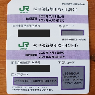 東日本旅客鉄道 (JR 東日本) 株主優待割引券 2枚(鉄道乗車券)