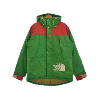 グッチ(Gucci)のGUCCI グッチ ダウンジャケット/ダウンベスト M 緑x赤 【古着】【中古】(ダウンジャケット)